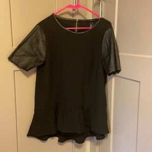 H&M Black top with leather